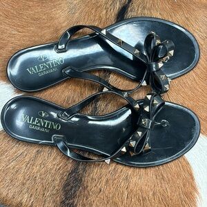 Valentino stud jelly thong women sandal size 41